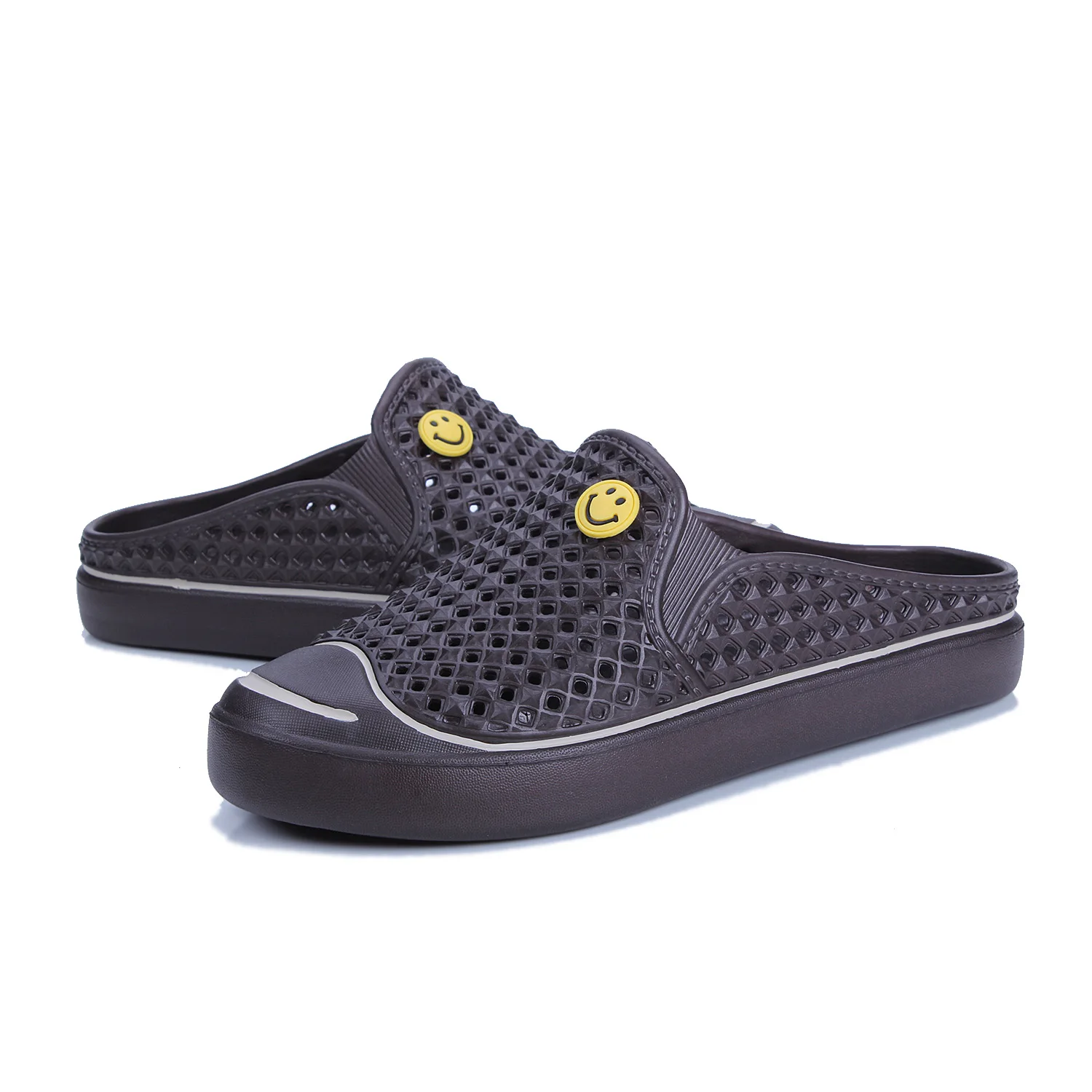 

Sandals Women Men 2021 Summer Smile Crocks Non-Slip Hole Shoes Home Clogs EVA Garden Male Water Mules Crocse Beach Flat Slippers