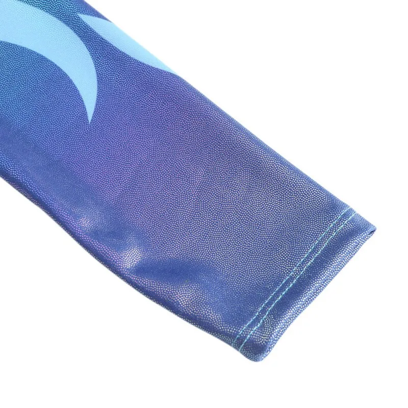 Балетное трико с длинным рукавом и стразами для маленьких девочек Одежда танцев