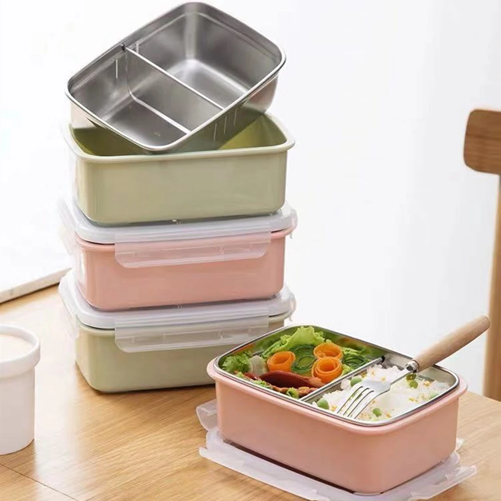 

Microwave Lunch Box Wheat Straw Child Bento Box Leak-Proof Bento Lunch Box For Kids School Office Food Portable Container