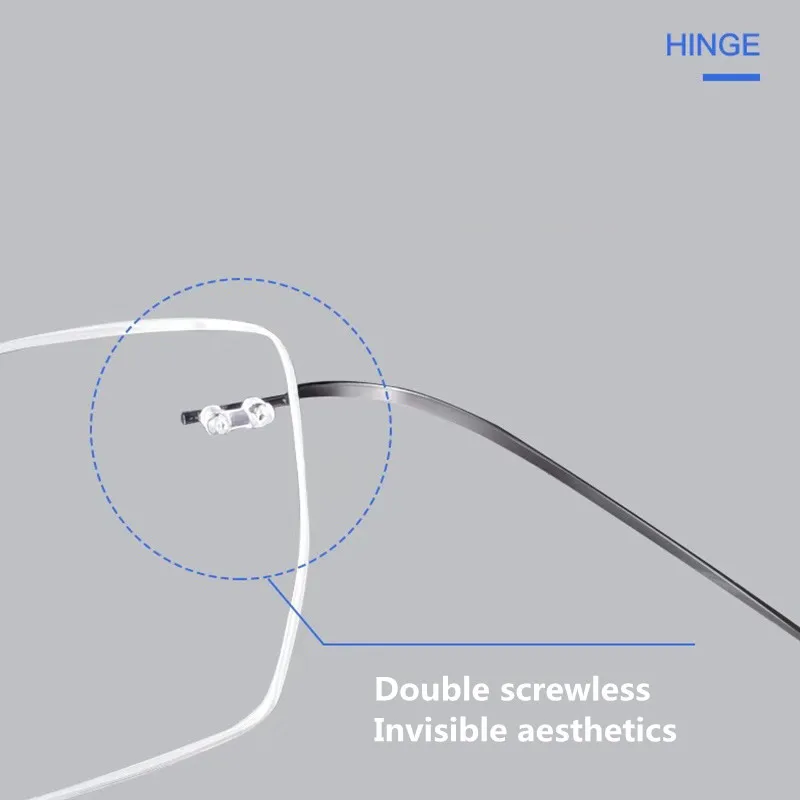 Легкие круглые очки без оправы из титанового сплава для мужчин и женщин мужские