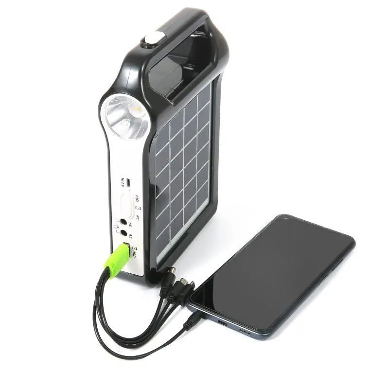 Rechargeable 6V Portable Solar Panel Power Storage Generator System USB Charger with Lamp Lighting Home Energy Kit | Обустройство