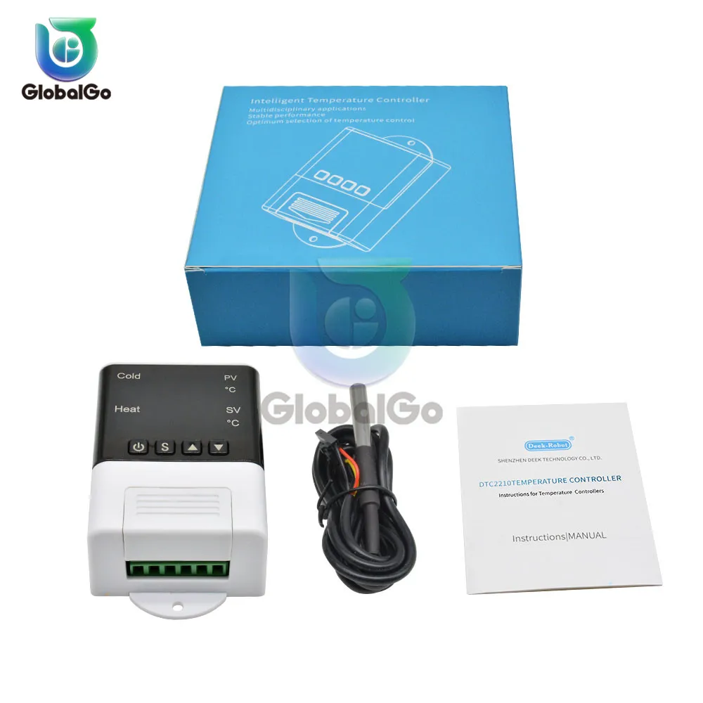 AC110V 220V DTC2210 светодиодный цифровой Температура контроллер Термостат Термометр