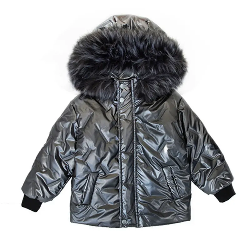 

Children Winter Jacket 2020 New Thick Warm Kids Fashion Coat For Boys Real Rabbit Fur Hoodies Collar Outerwear Clothes 3-13Yrs