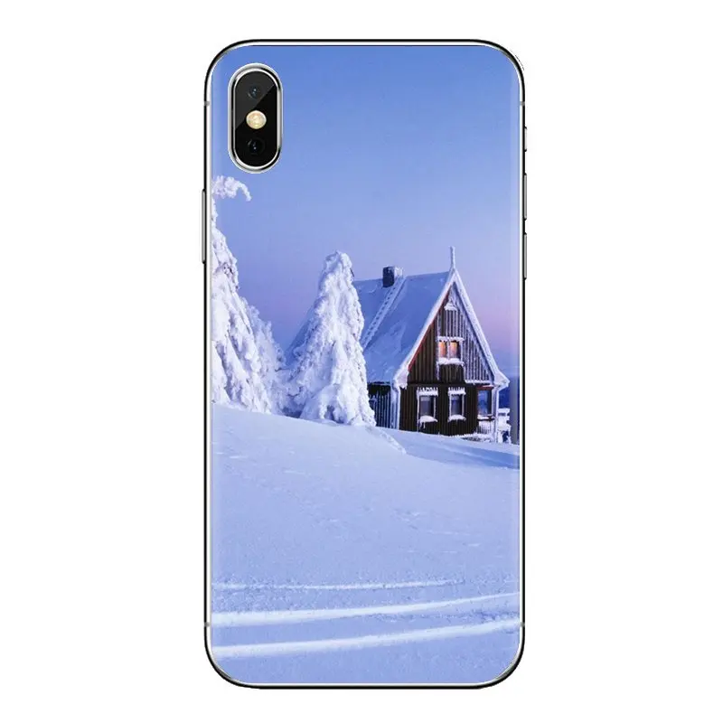 Winter Log Cabin Soft Transparent Shell Covers For Samsung Galaxy S3 S4 S5 Mini S6 S7 Edge S8 S9 S10 Plus Note 3 4 5 8 9 |