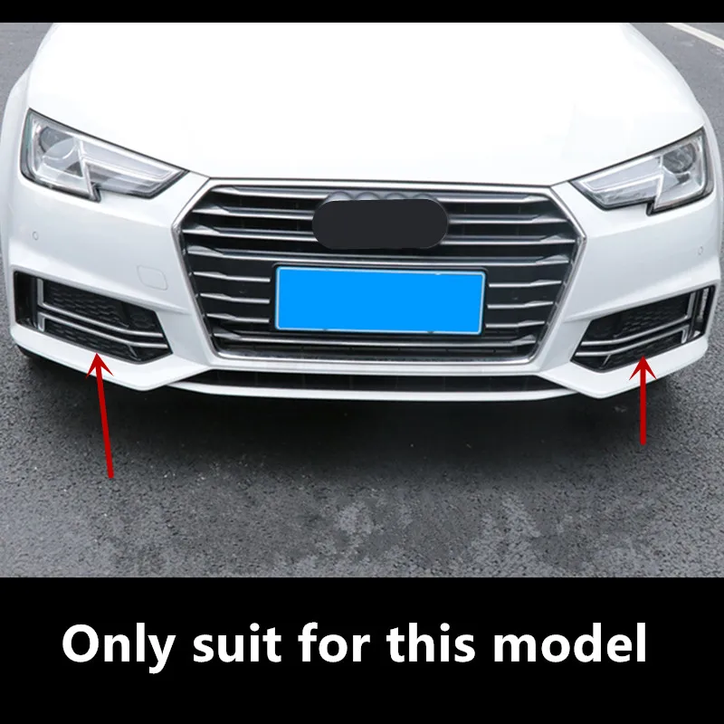 spesifikasi Hiasan Mobil Untuk Audi A4 B9 2017-2018 Spoiler Bumper Depan Pisau Udara Lampu Kabut Penutup Stiker Serat Karbon Aksesori Eksterior