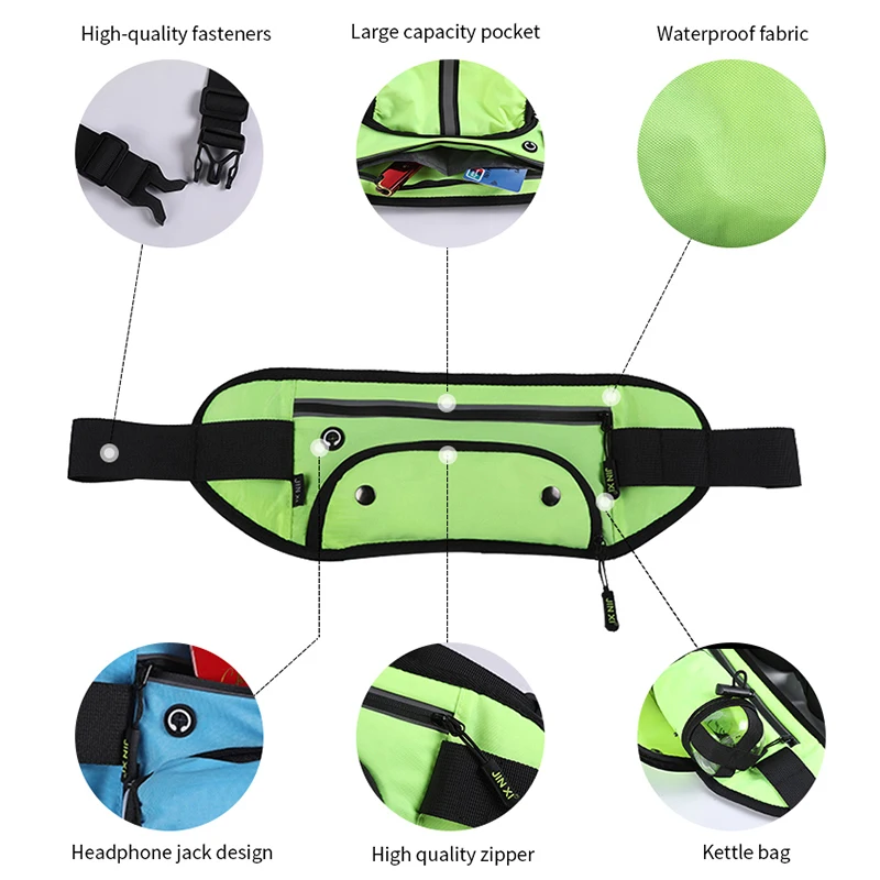 Marathon Sport Running Bag Belts Trail Waist Bag Man Woman Fitness Waterproof Waist Pack Water Bottle Phone Holder Accessories