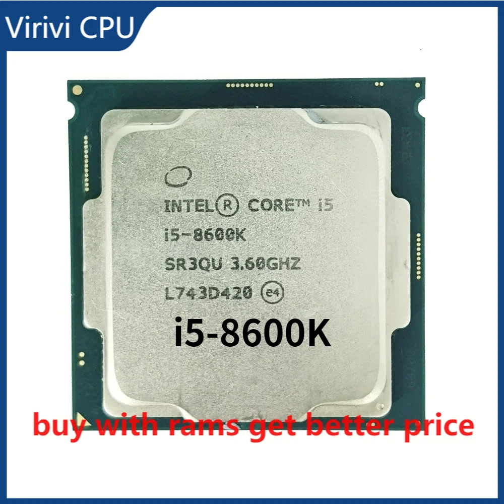

Intel Core i5 8600K 3.6GHz Six-Core Six-Thread CPU Processor 9M 91W LGA 1151