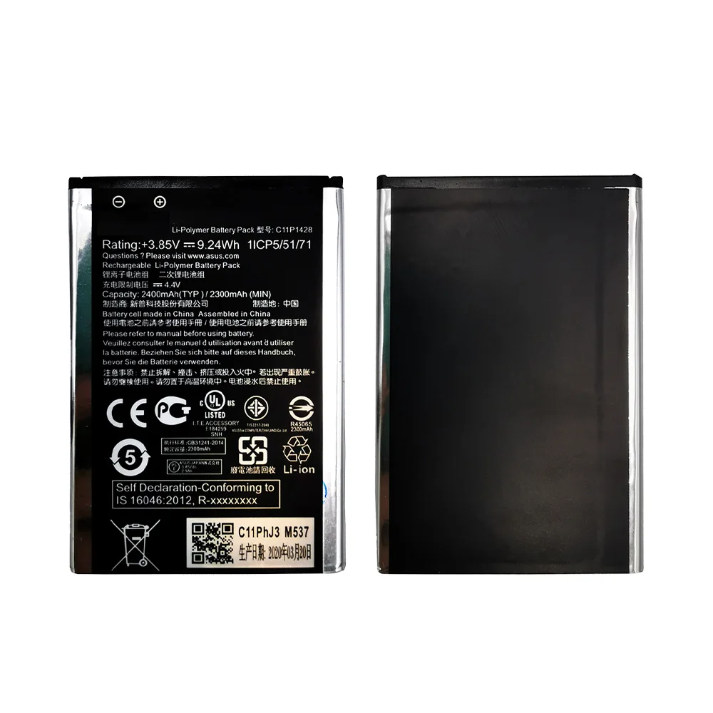 100% Оригинальный аккумулятор C11P1428 2400 мАч для ASUS ZenFone2 Laser 5 &quotZE500KL ZE500KG Z00ED
