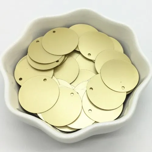 Matte light gold Матовые блестки 20 мм большие круглые свободные блестки Lentejuelas рукоделие Рукоделие Шитье ПВХ пайетки женские аксессуары для одежды 30 г - Цвет: Matte light gold