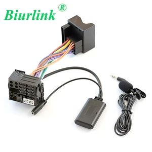 biurlink 40pin quadlock fakra car stereo rd4 headunit full harness cable bluetooth microphone aux in ca for for peugeot citroen free global shipping