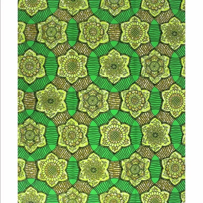 

Newest Wax 100% Cotton African Fabric 6 Yards/lot 2021 High Quality Real Batik Ankara Printing Fabrics For Dress Sewing Wax-S211