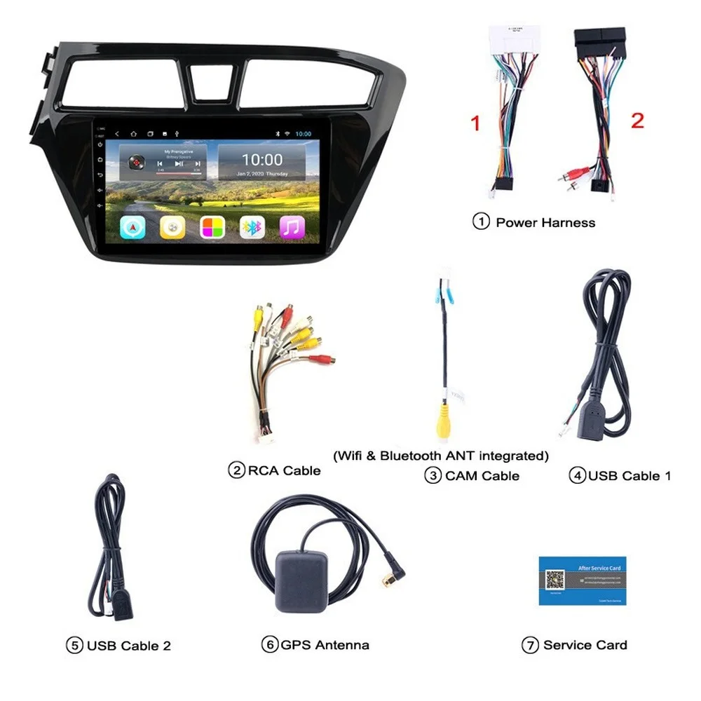 Автомобильный радиоплеер 4G + 64G Android 10 0 для HYUNDAI I20 2015-2018 автомобильный GPS-навигатор