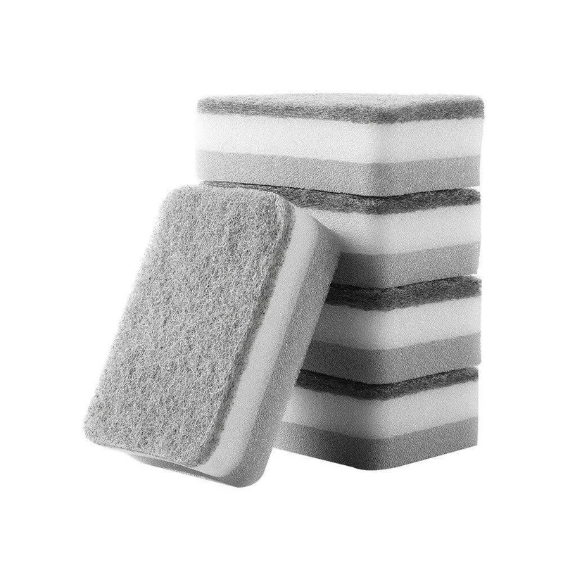 

5Pcs High Density Sponge Kitchen Cleaning Tools Washing Towels Wiping Rags Sponge Scouring Pad Microfiber Dish Cleaning Cloth