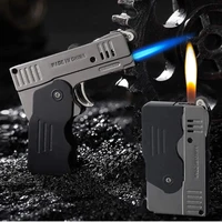 rechargeable torch gas lighter gun switchable soft jet flame gas lighter creative dual mode lightergas not included