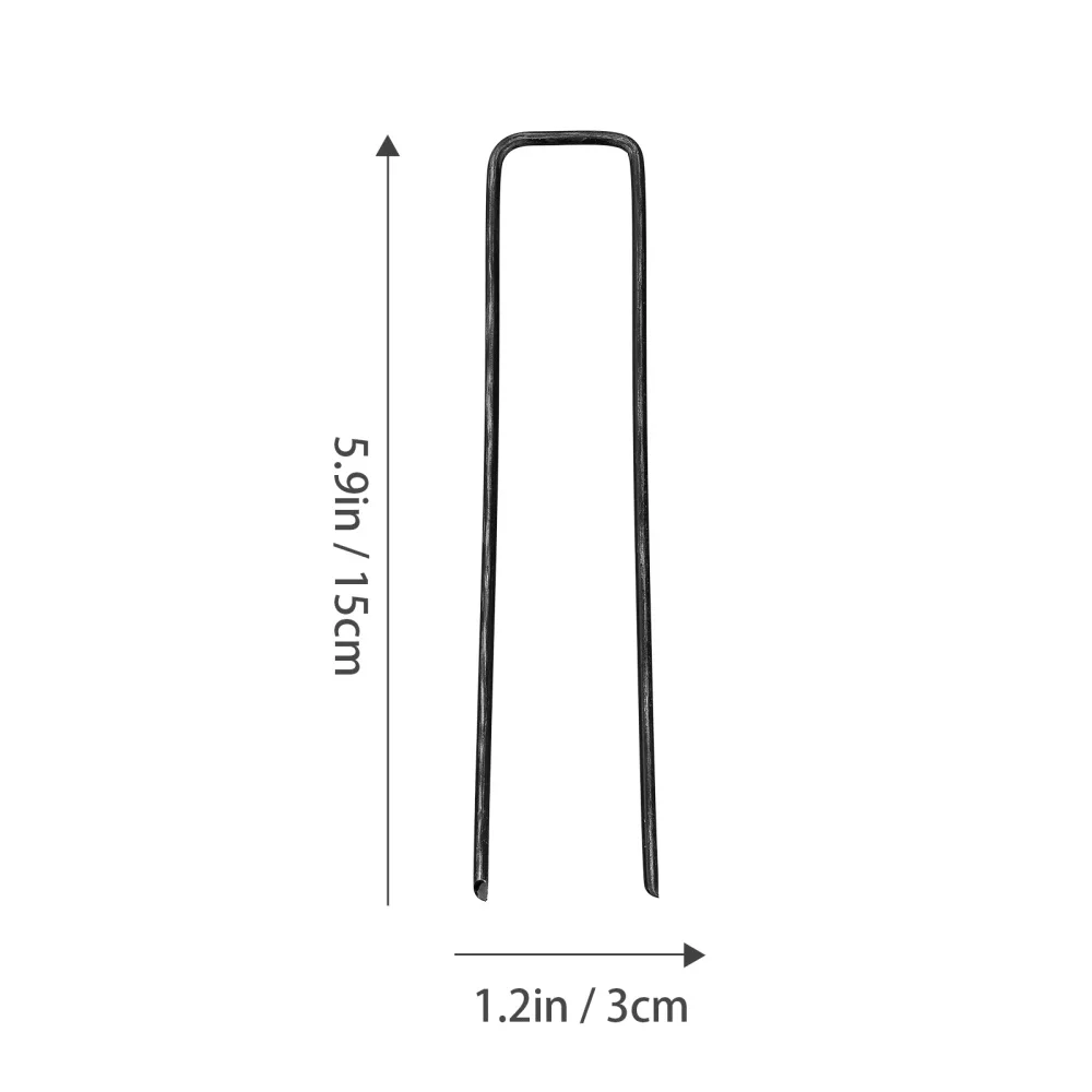 

50pcs Grass Lawn Turf Peg U-shaped Gardening Nail Lawn Fixer Garden Ground