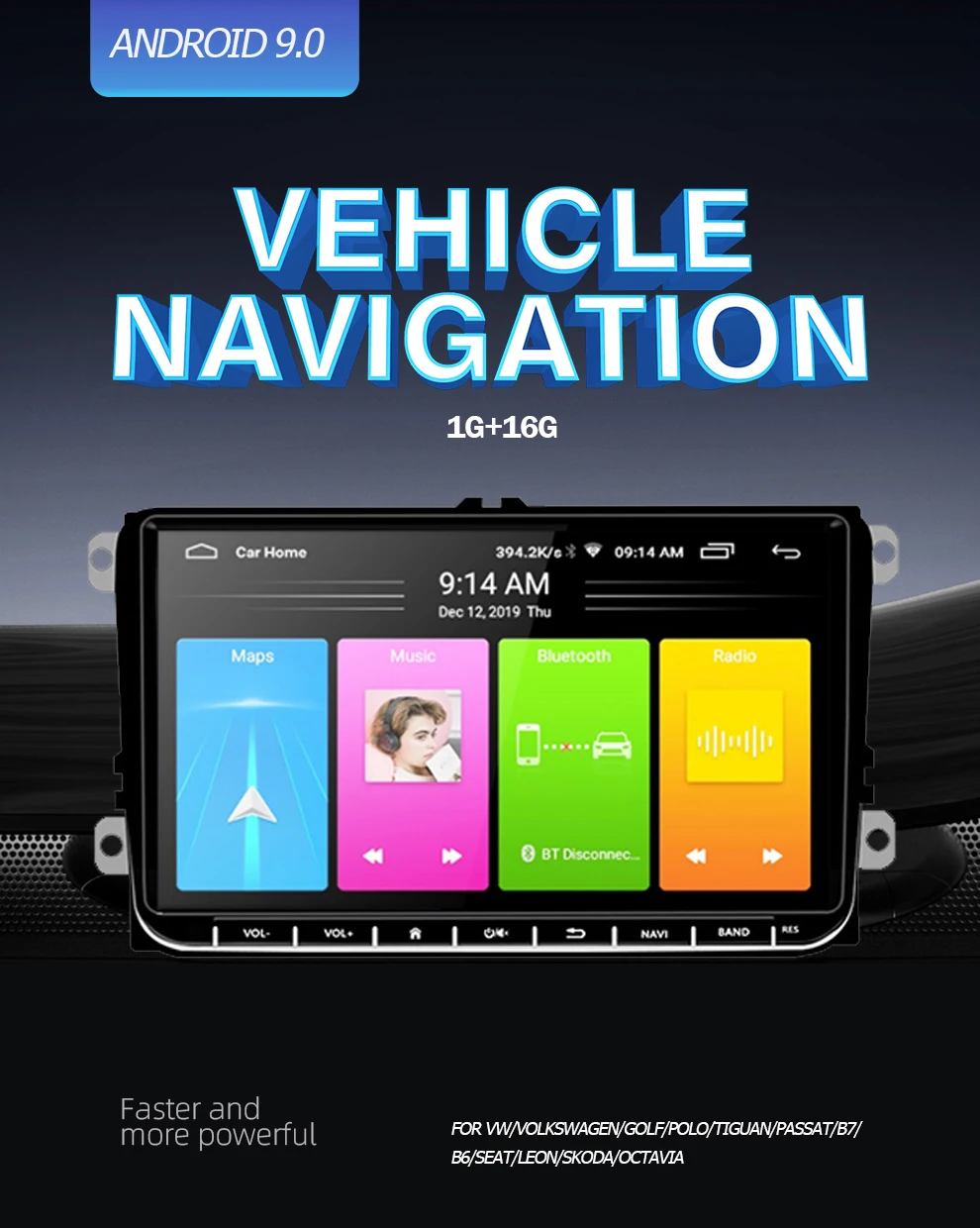 Автомагнитола 2DIN Android 9 0 GPS мультимедийный плеер для