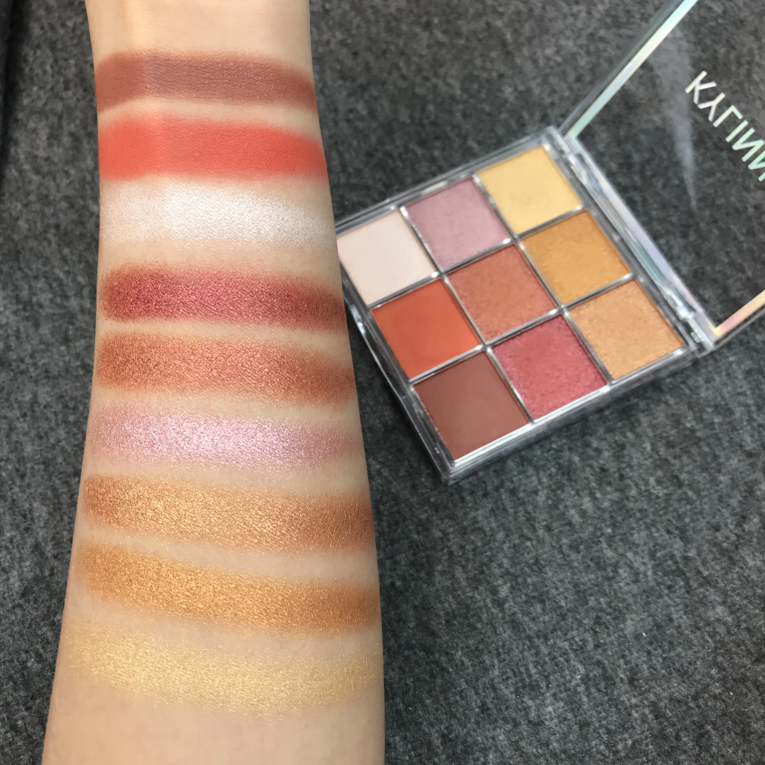 9 цветов блеск закат тени для век Палитра матовый мерцающий металлический