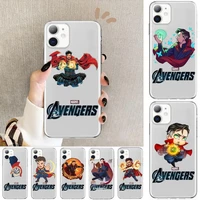 doctor marvel strange anime style phone case cover for iphone 13 11 pro max cases 12 8 7 6 s xr plus x xs se 2020 mini transp