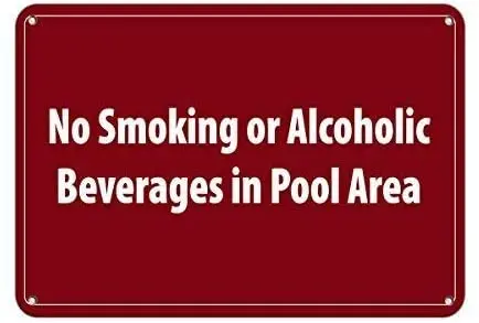 

Kathelgyn Metal Tin Sign Wall Decor No Smoking in Pool Area Activity Sign Pool Signs for Outdoor Indoor Aluminum Sign 11.8 x7.8