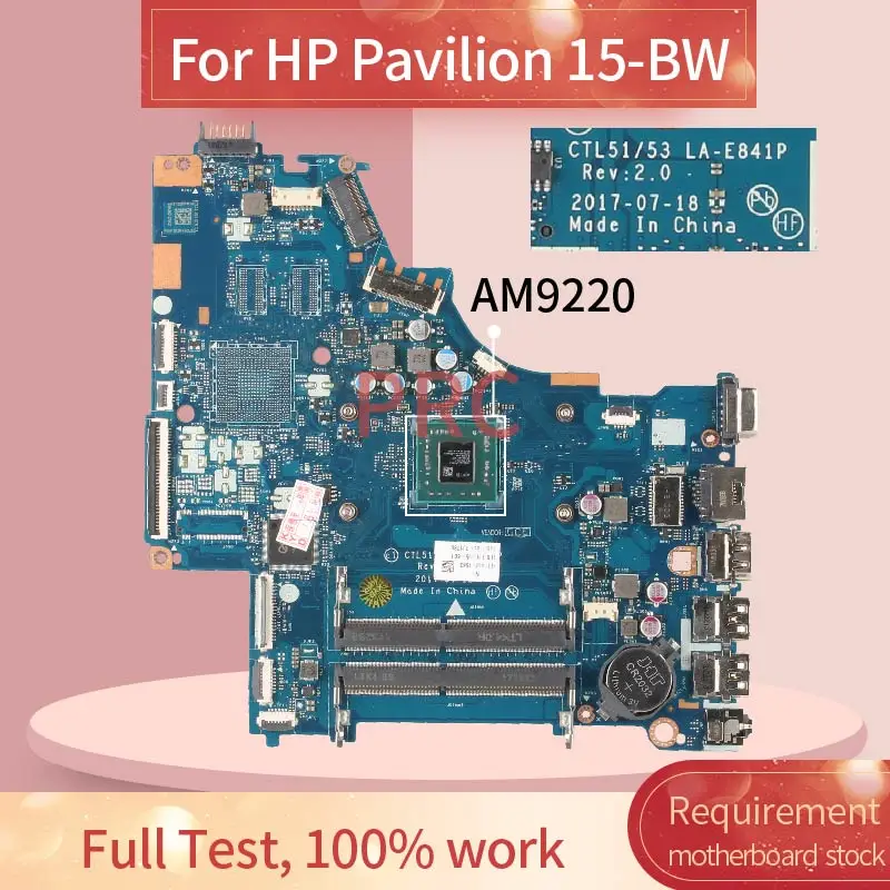 CTL51/53 LA E841P для струйного принтера HP Pavilion 15 BW AM9220 материнская плата ноутбука DDR4