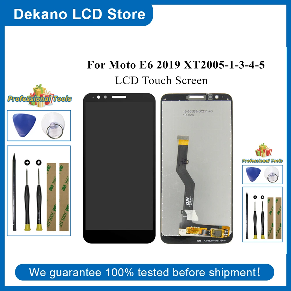 

LCD Display For Motorola MOTO E6 2019 XT2005 XT2005-1 XT2005-3 XT2005-4 XT2005-5 Touch Screen Digitizer Assembly Black Tools