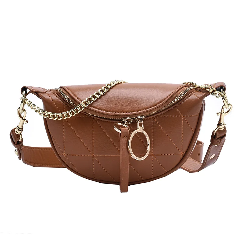 

New Solid Color Small PU Leather Crossbody Bags For Women 2021 Winter Chain Small Shoulder Simple Bag Female Phone Ladies Purses