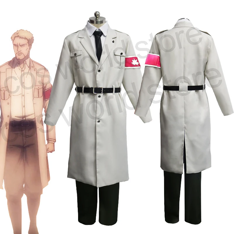 

Attack on Titan Season 4 Attack Giants Cosplay Costume Marley Military Uniform Reiner Braun Halloween Party Jacket Shirt Outfits