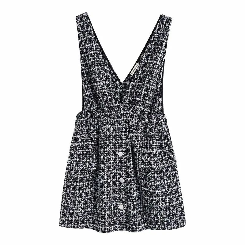 Женский сарафан с текстурой в европейском и американском стиле сумочкой Woah