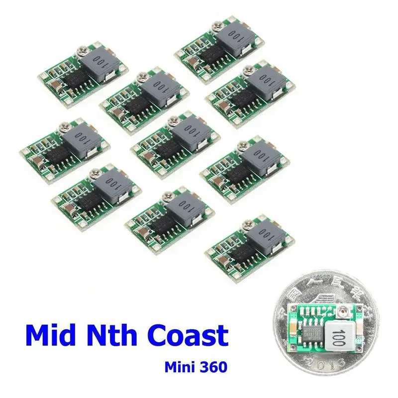 

10pcs Mini 360 Car Power Step-down Module DC-DC Converter Down Adapter Module Buck Power Synchronous L1K7 Rectifier Module P0J6