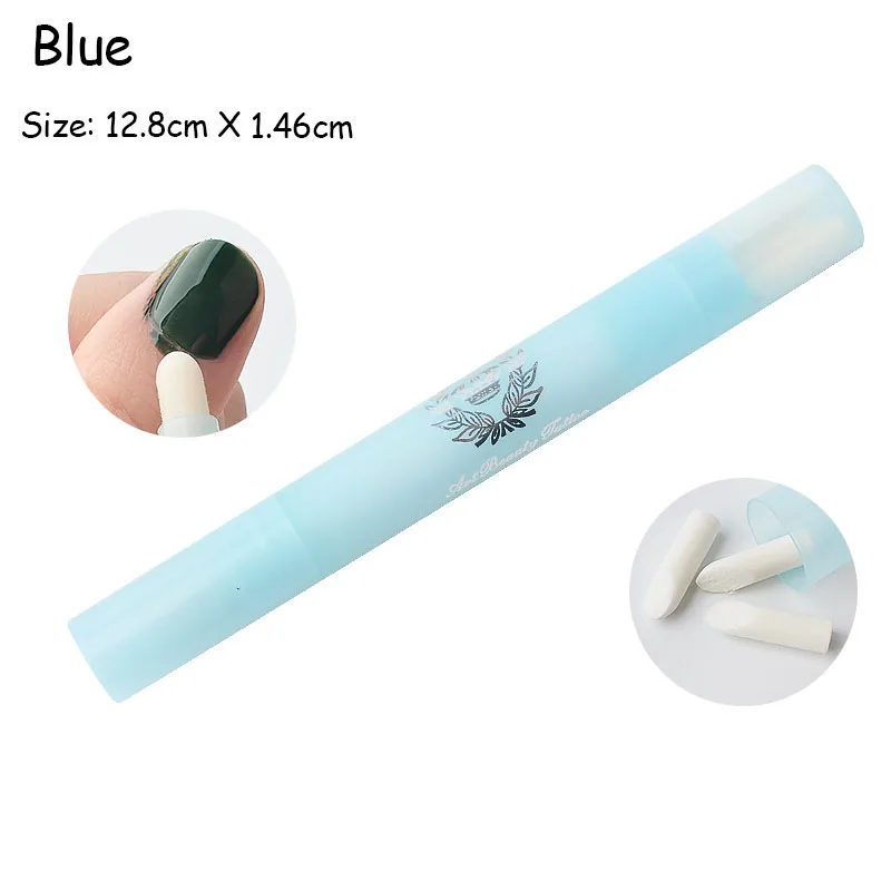 Blue Новейший 1 шт. УФ-гель для ногтей Корректор ручка+ 3 сменные инструменты для маникюра DIY ногтей Очиститель зажимы для снятия лака аксессуары - Цвет: Blue