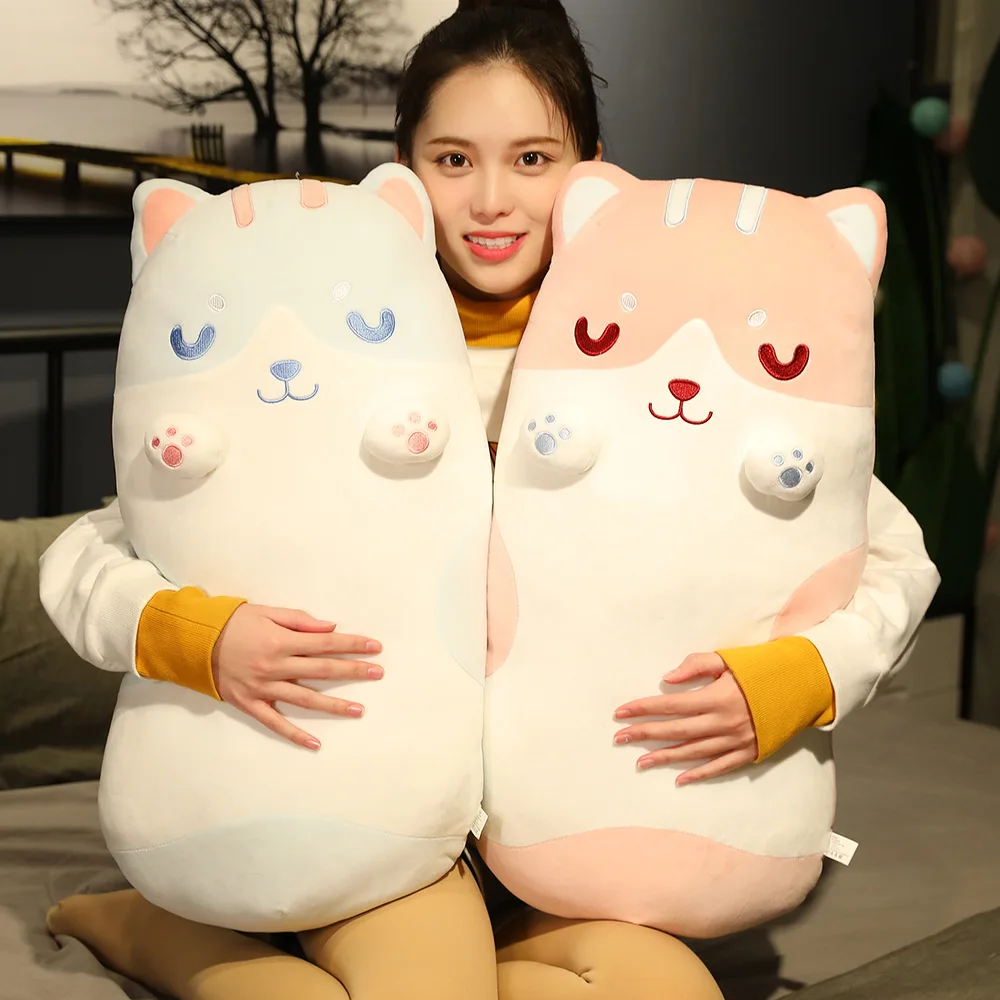 45-60CM New Fat Shiba Inu stuffed animal plush doll creative husky soft doll sofa pillow children's holiday gift