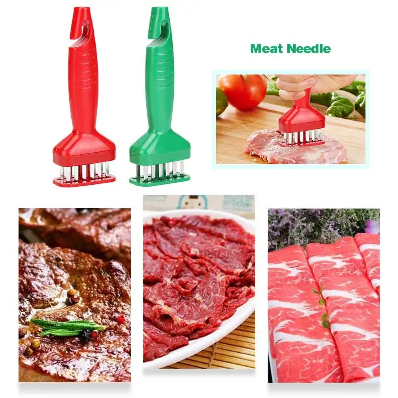 New Multi-function Meat Steak Tender Needles Practical Stainless Steel Kitchen BBQ Tool Hot Channel Reduce Cooking Time by 40% |
