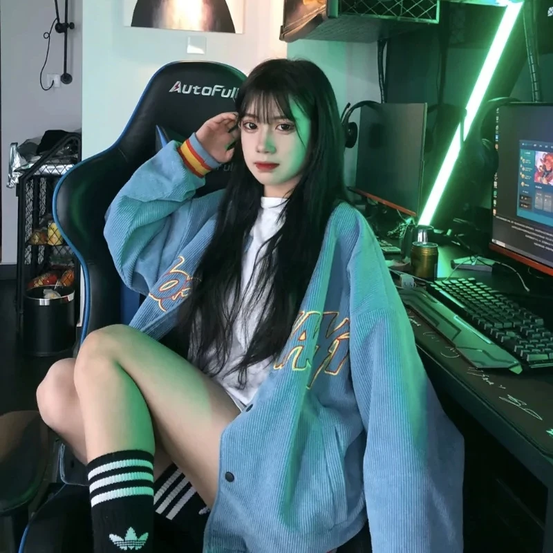 Весенне осенняя новая уличная Вельветовая куртка для бейсбольной униформы