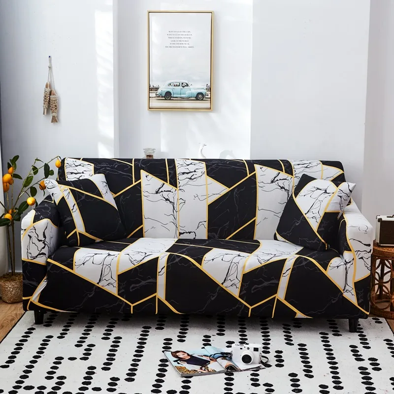 

Geometric Stretch Sofa Covers for Living Room Modern Couch Cover for Different Shape Sofa Loveseat Chair L-Style Sofa Slipcover