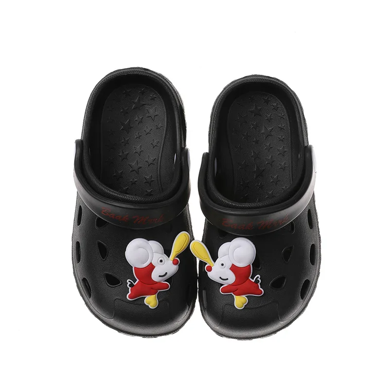 Летние тапочки для малышей модные перекрестные Детские уличные с мышью дома
