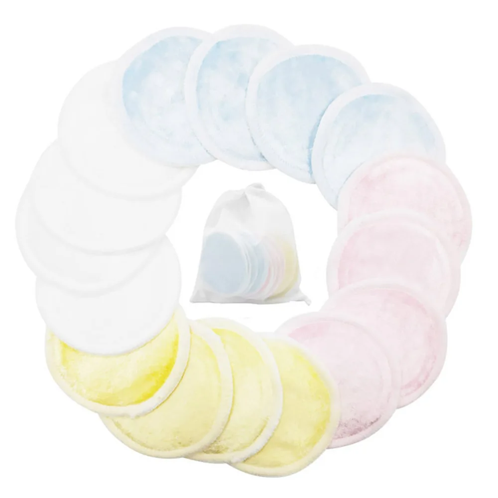 16 шт бамбуковая шерсть Органический Хлопок Моющиеся Многоразовые прокладки для