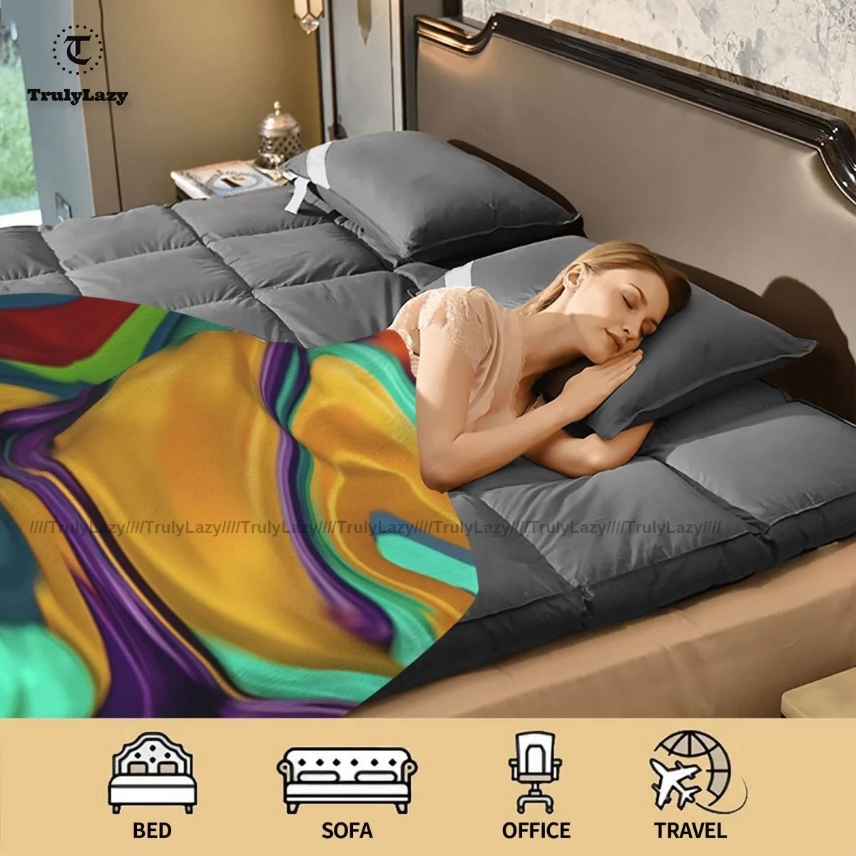 

Serpent Blanket Fleece Car Round Blanket Soft Cheap Big Bedspread