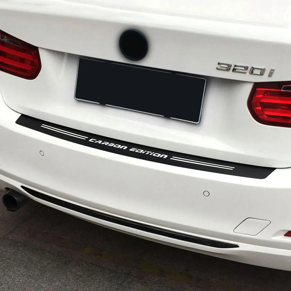 DSYCAR 1Pcs Car Styling Rear bumper Trunk Edge Protector Guard Trim 5D Carbon Fibre Vinyl Decal stickers for BMW All Series | Автомобили и