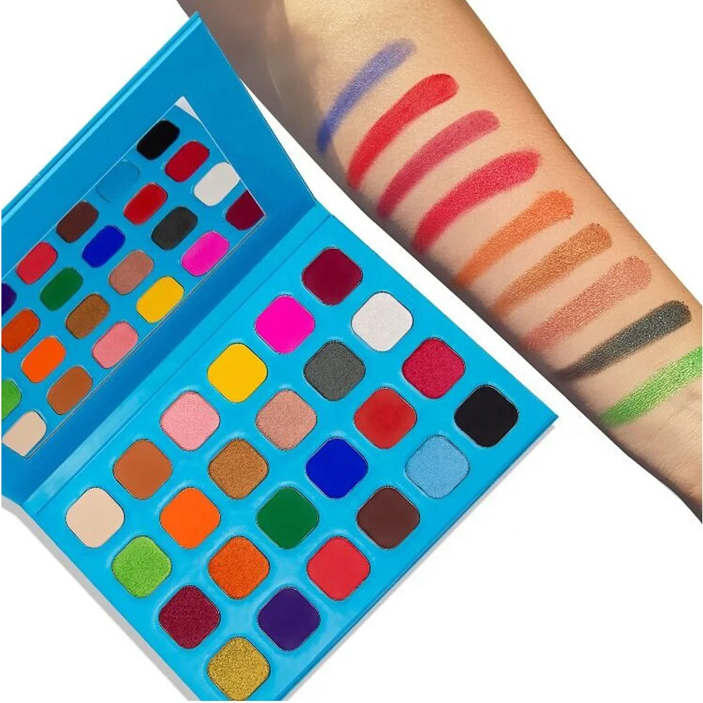 Оптовая продажа без логотипа палитра теней для век Яркая Радуга 24 цвета макияж
