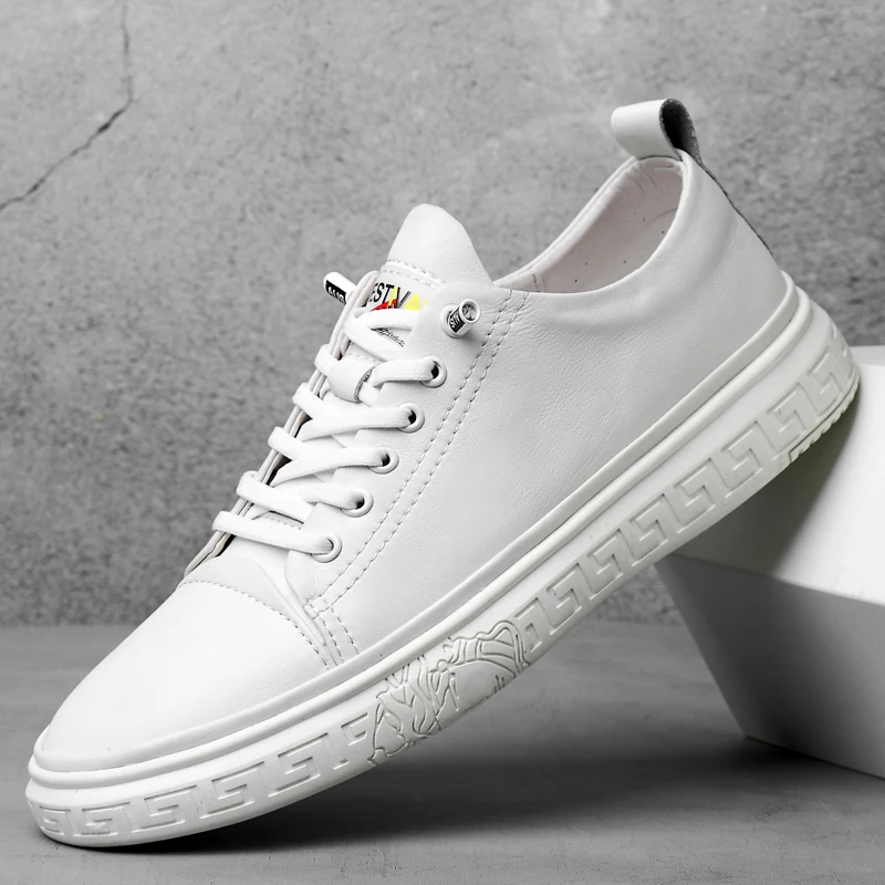 Men Shoes Spring Autumn Light genuine Leather oxfords Sneakers For Lace-Up Breathable Casual Walking Heren Schoenen | Обувь