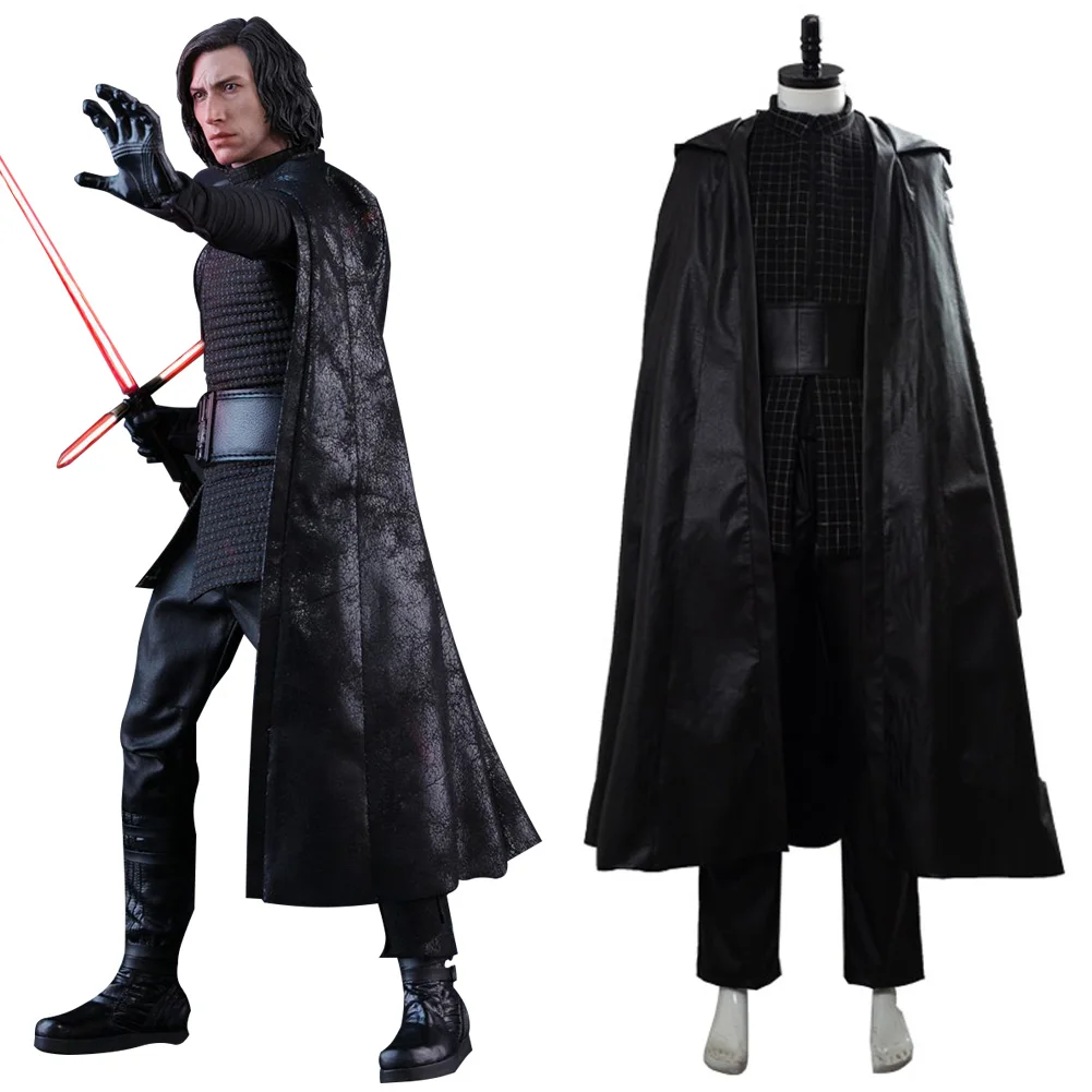 Звезда косплей Skywalker Kylo Ren костюм униформа бен соло халат Хэллоуин карнавальный |