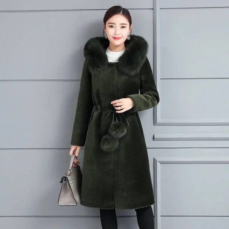 2022 autumn Thick Faux Fur Coat Mink Coat Women's warm Winter Fur One Large Size Mink Velvet
