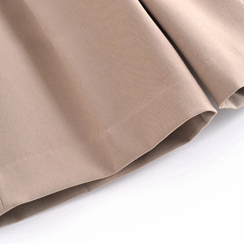 

2021 New Women Elegant Solid Shorts Zipper Pockets OL Shorts Pantalones