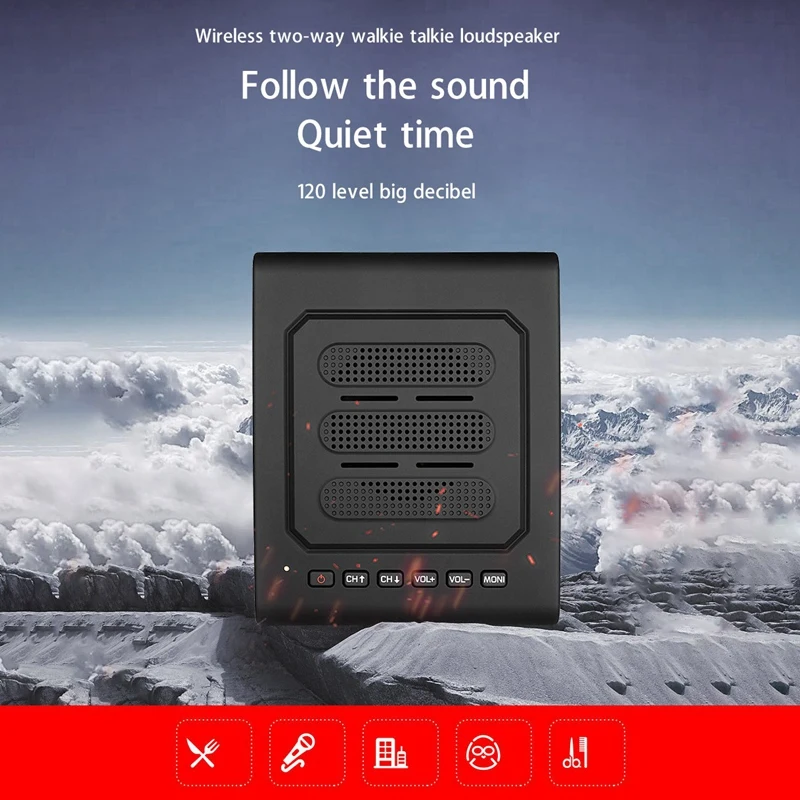 

Walkie Talkie Wireless Handheld Speaker Mic Two-Way Intercom Amplifier Loudspeaker for Restaurant School