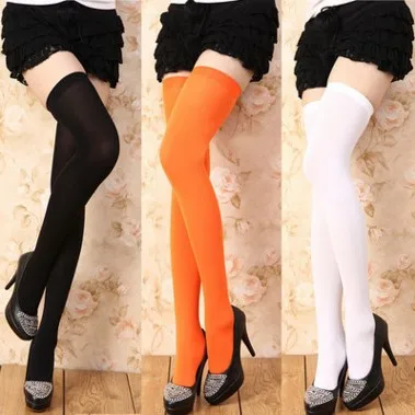 

Skid-proof knee socks stockings White black student stockings High stockings velvet lengthening for women