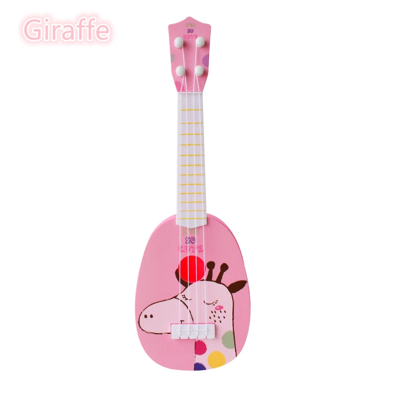 36cm Giraffe 39 см/44 см мини-укулеле игрушечная гитара Детские Классические игрушки Симпатичные Хлопушка образовательные игрушки развитие детей подарок на день рождения - Цвет: 36cm Giraffe