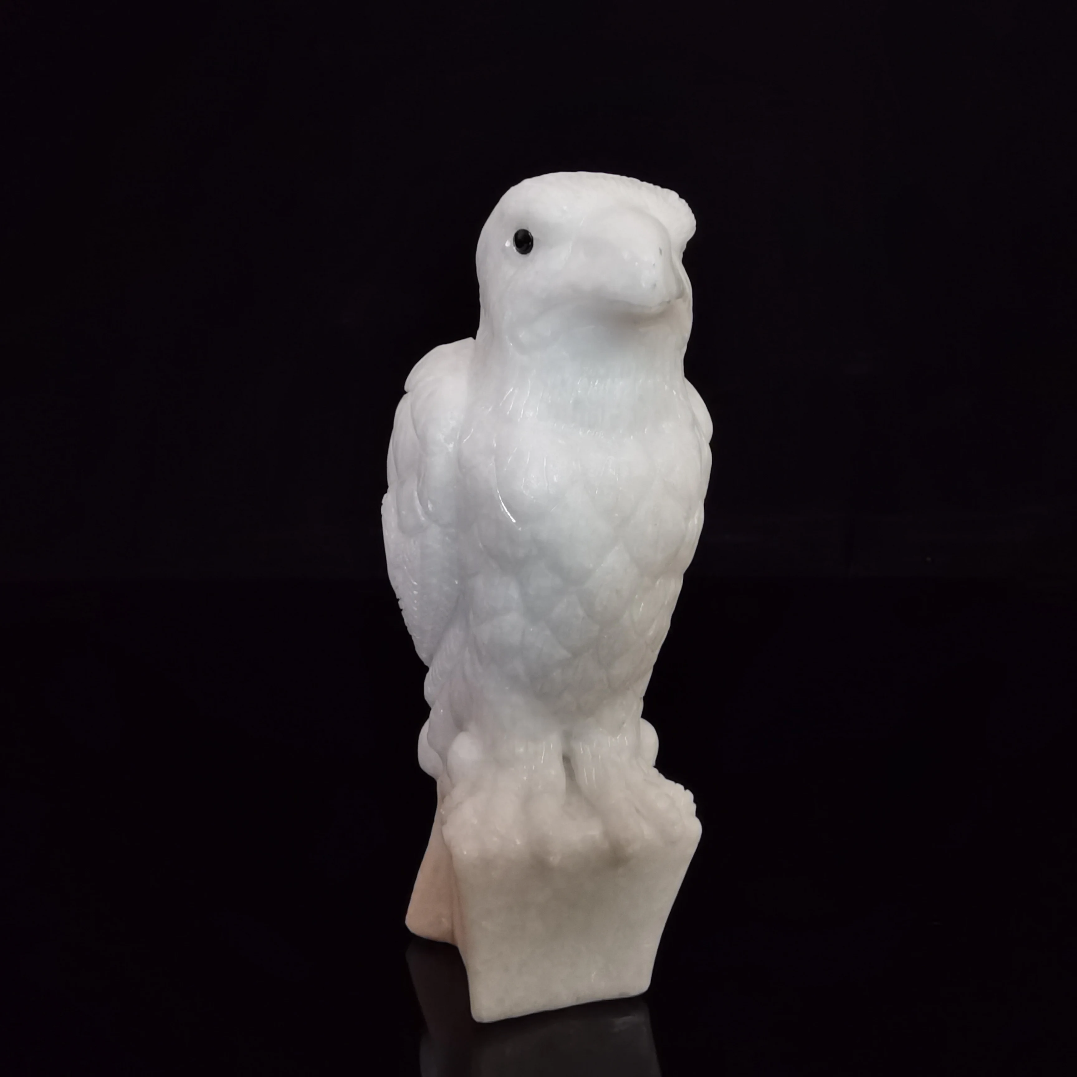 Белый Орел Натуральный камень и минеральных кварц кристалл статуя ремесел