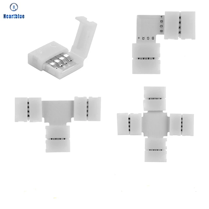 5 шт. быстрая Бесплатная пайки Led разъем 10 мм 2PIN 3PIN 4PIN 5PIN L/T/X Форма Угловой