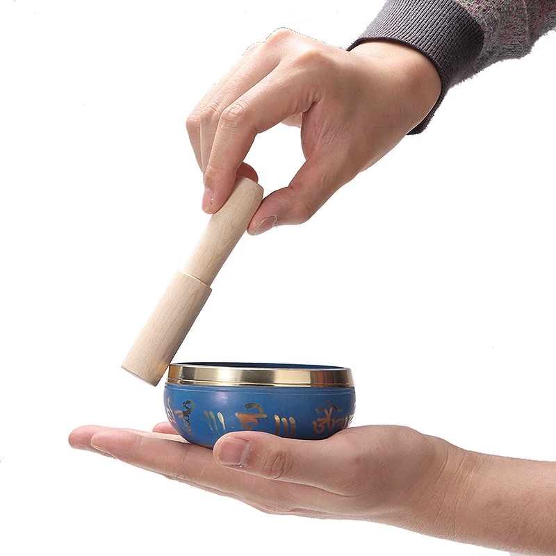 

1Pcs Brass Tibetan Buddhism Nepal Traditional Meditation Healing Singing Bowl For Meditation Music Tibetan Singing Bowl