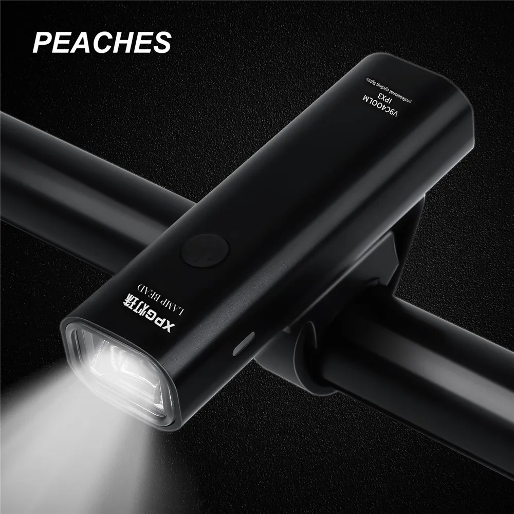 

MTB Bike Head Light USB Rechargeable Headlight Aluminum Alloy Waterproof Front Lamp 3 Mode Riding Warning Flashlight Accessories